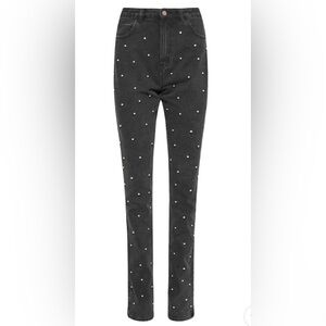 Long Tall Sally Black Studded Jeans size 14 extra tall